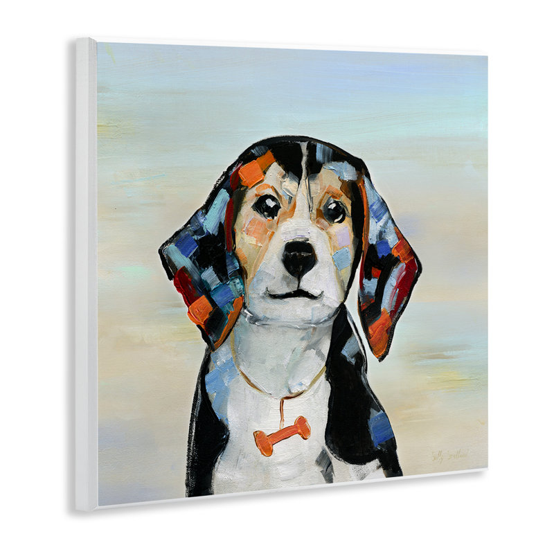 «Beagle with Bone Collar», art par Sally Swatland
