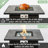30" Propane Gas Fire Pit Table, 50000 BTU Square Fire Pit, Tile Tabletop With Beautiful Wicker Base For Outside Patio Deck Garden Courtyard-Brown