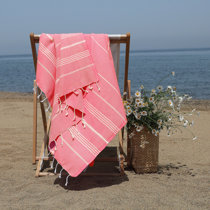 Bay Laurel Turkish Towel 39" x 71" with Eco Friendly Beach  Shrinkage Travel Bag