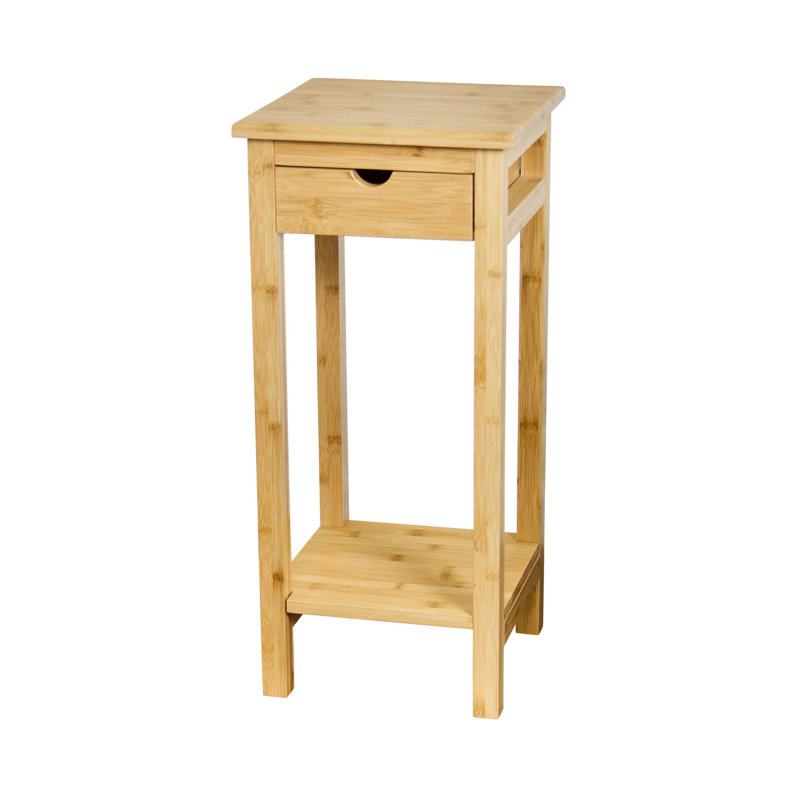 Table de bout avec rangement Alfie-Thomas, Natural