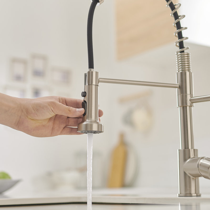 HHK HOME Kitchen Faucet, Brushed Nickel