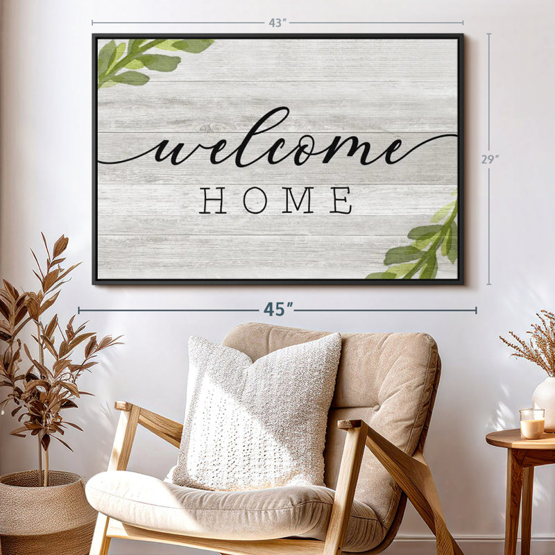 " Rustic Welcome Home ", 29" H x 43" W
