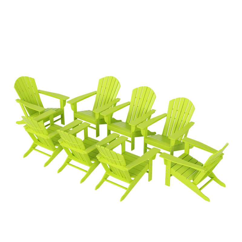 Altura Foldable Outdoor Adirondack Chair, Lime Green