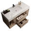 Meuble-lavabo l 39,4 po avec lavabo en céramique? 2 tiroirs et 2 espaces de rangement-573707217