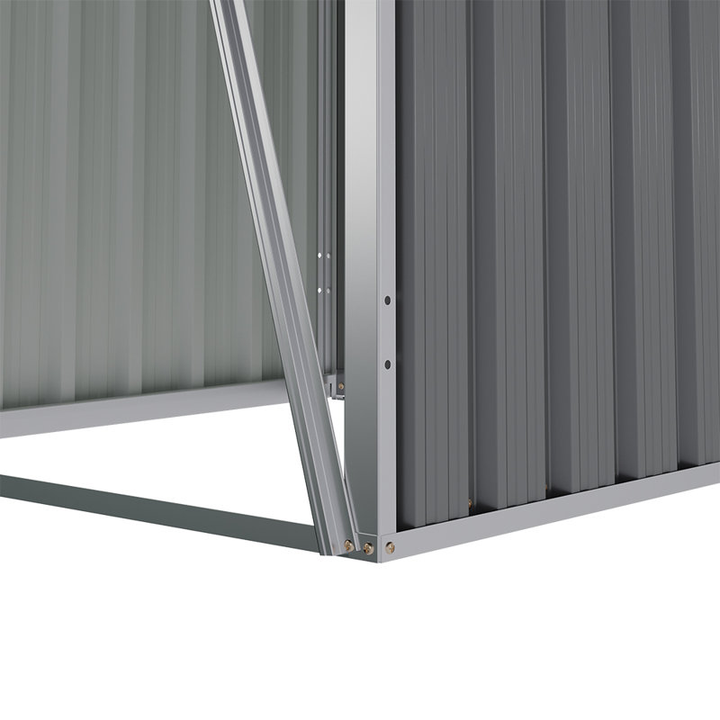9 ft. W x 4.7 ft. D Metal Pent Garden Shed