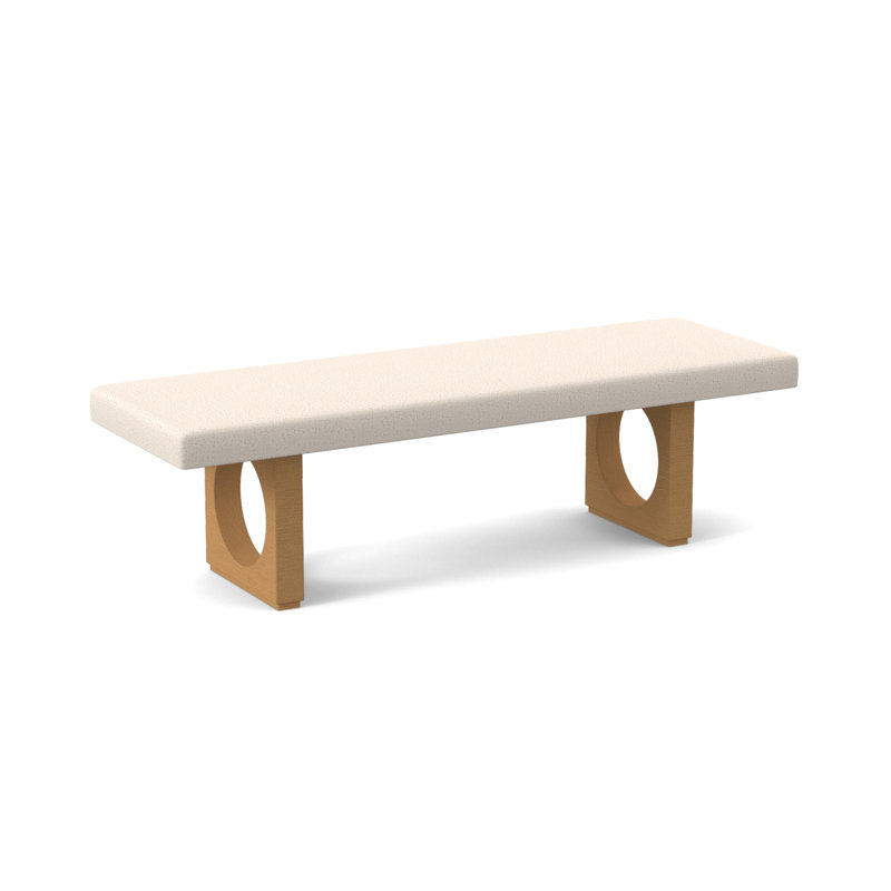 Void Upholstered Bench, Amber, Venice Ivory