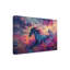 Art mural sur toile tendue - Art mural «Wild Horses Rainbow Field» par Imagine It Images pour le salon, la chambre à coucher ou le bureau - 12 x 19-123820394
