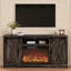 Meuble télé avec foyer en bois manufacturé 63 po Chiara-812547845