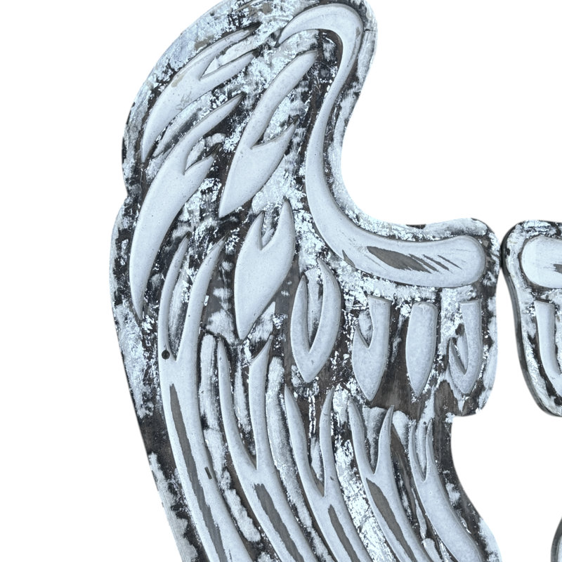 Pair Chamuel Angel Wings - Antique White