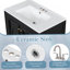 Meuble-lavabo de 30 po avec lavabo, deux portes avec tablette, charnières de porte à fermeture en douceur, style rétro-695675229