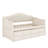 Elegant Sofa Bed Featuring Upholstered Button-Tufted Backrest and Hidden Trundle-750792858