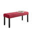 Banc de salle à manger en tissu avec garniture cloutée, rouge