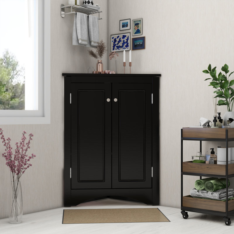 Wingman Freestanding Bathroom Cabinet, Black