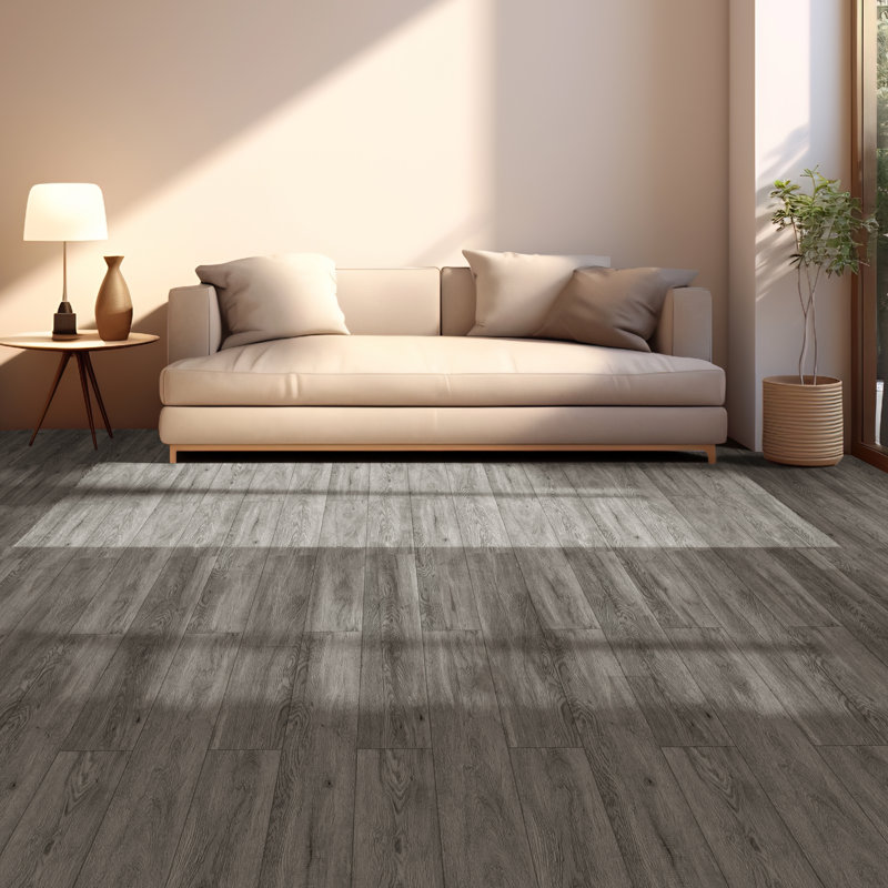Carrelage de luxe en vinyle Art3d 48 po x 7,2 po, planche de plancher aspect bois à noyau rigide SPC, ensemble de 10