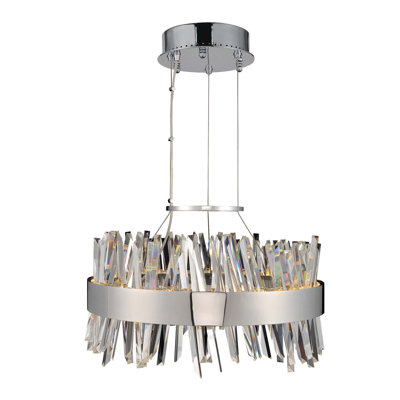 Luminaire suspendu chromé Glacier 1 LT Allegri