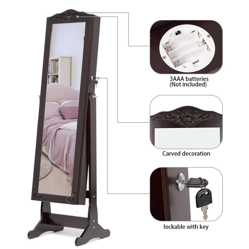 Armoire à bijoux avec miroir