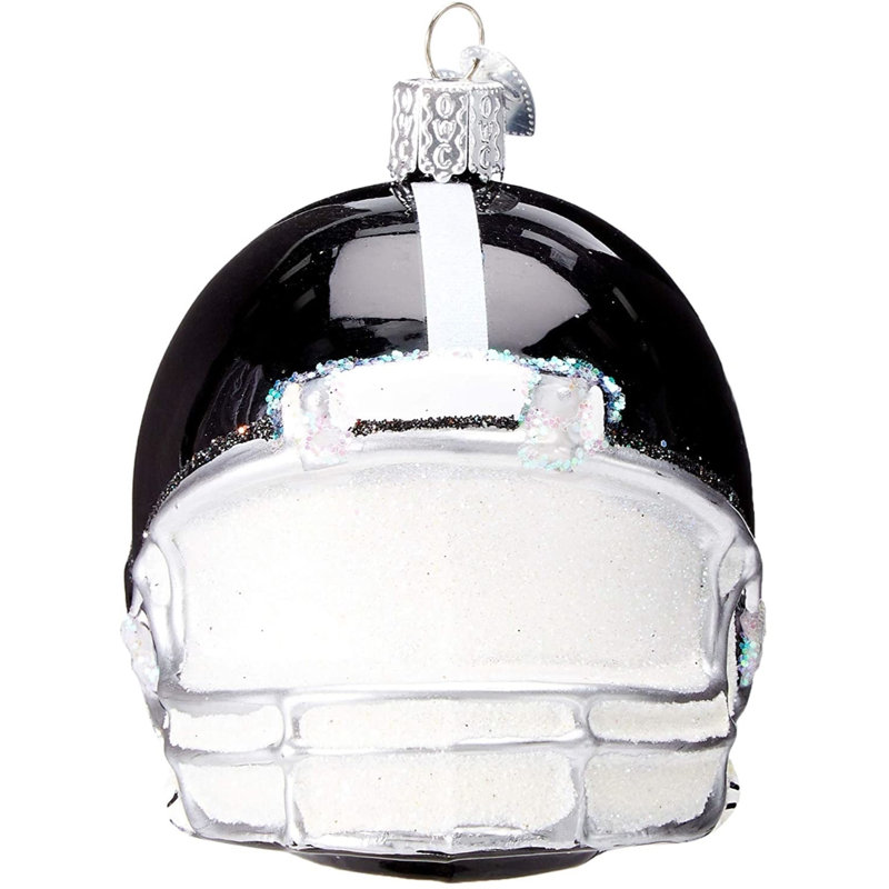 Ornement en verre soufflé Old World Christmas pour arbre de Noël, casque de football