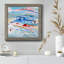 Rosé et bleu - Peinture sur toile encadrée-2065951690-2065709784