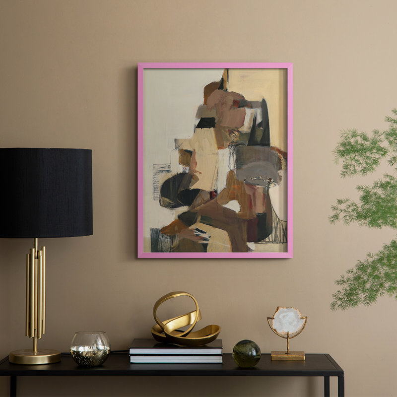 Reproduction encadrée Mesa Grande - bois massif, H 15 po x l 12 po, Rose