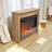 28 Inch Media Entertainment Center With Electric Fireplace Insert - Vent Free Space Heater Remote Control Particle Board TV Stand