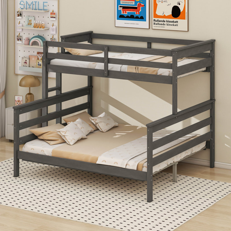 Wood Twin XL Over Queen Bunk Bed