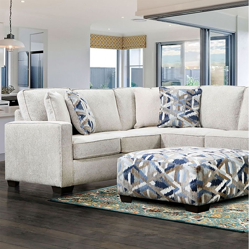 Canapé modulaire en chenille de 123 po de largeur Lowellville