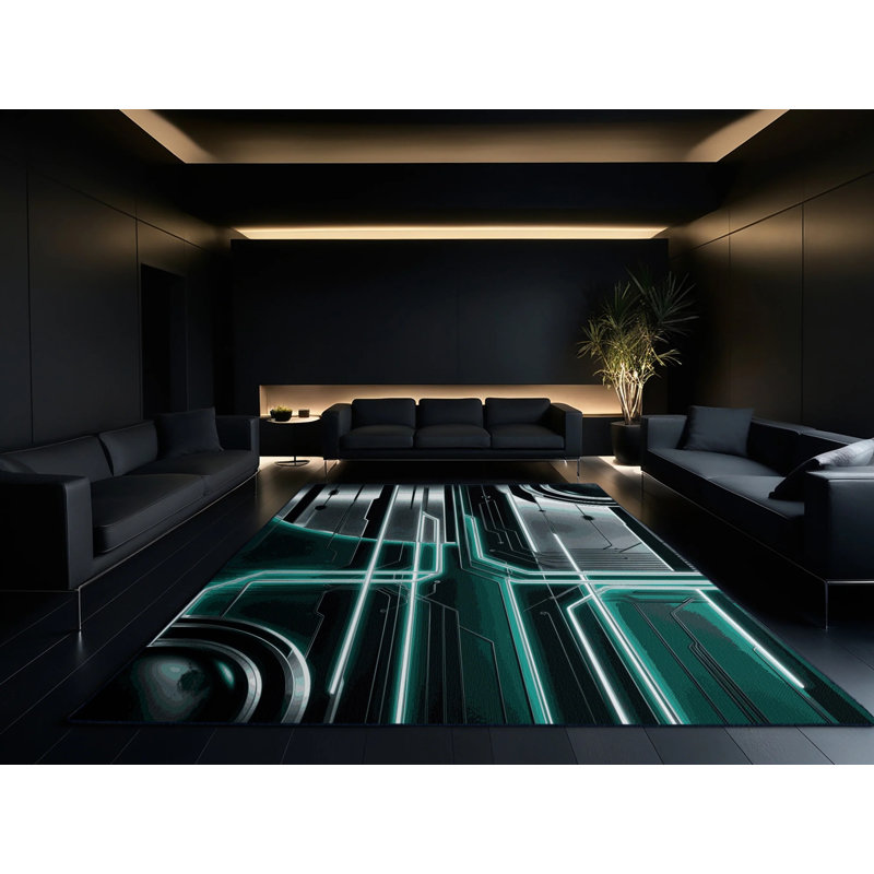 Orbit Fractals Rug, Square 7'