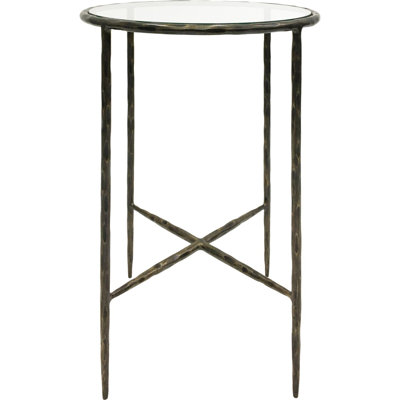 Calev Glass Top End Table
