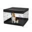 Parc pour chien pliable en métal avec housse en tissu Oxford et coussin inférieur