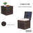 Durable Wicker Patio Furniture Storage Box (Brown ) for Living Room, Patio & Home Decor