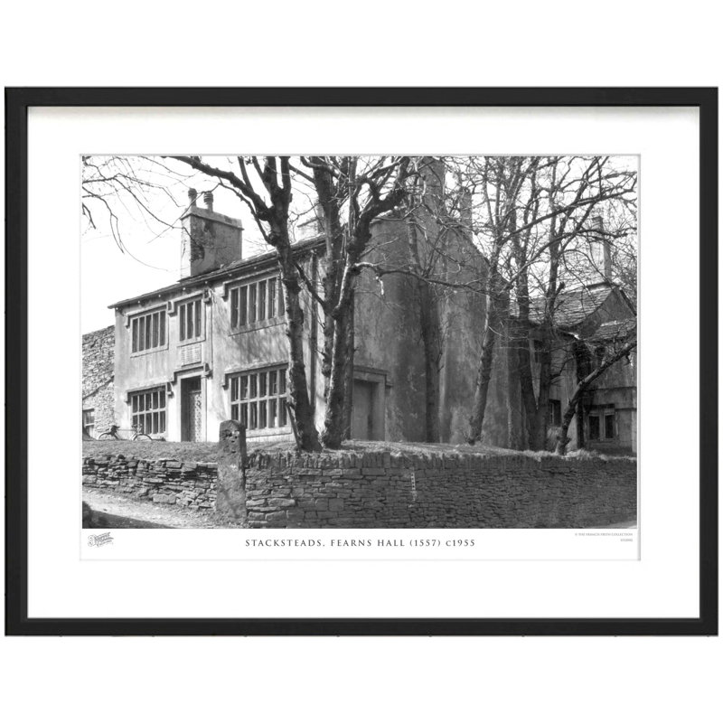 Stacksteads, Fearns Hall (1557) C1955 - Single Picture Frame Print, 40cm H x 50cm W x 2.3cm D