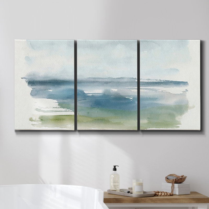 Marshland View VI - Toile encadrée multi-pièces, H 36 po x l 72 po x P 2 po