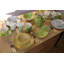 Ensemble de 4 assiettes en grès peintes à la main Primavera, ensemble de 4