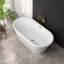 59" x 29.5" Freestanding Soaking Acrylic Bathtub with Drain and Overflow-115692340