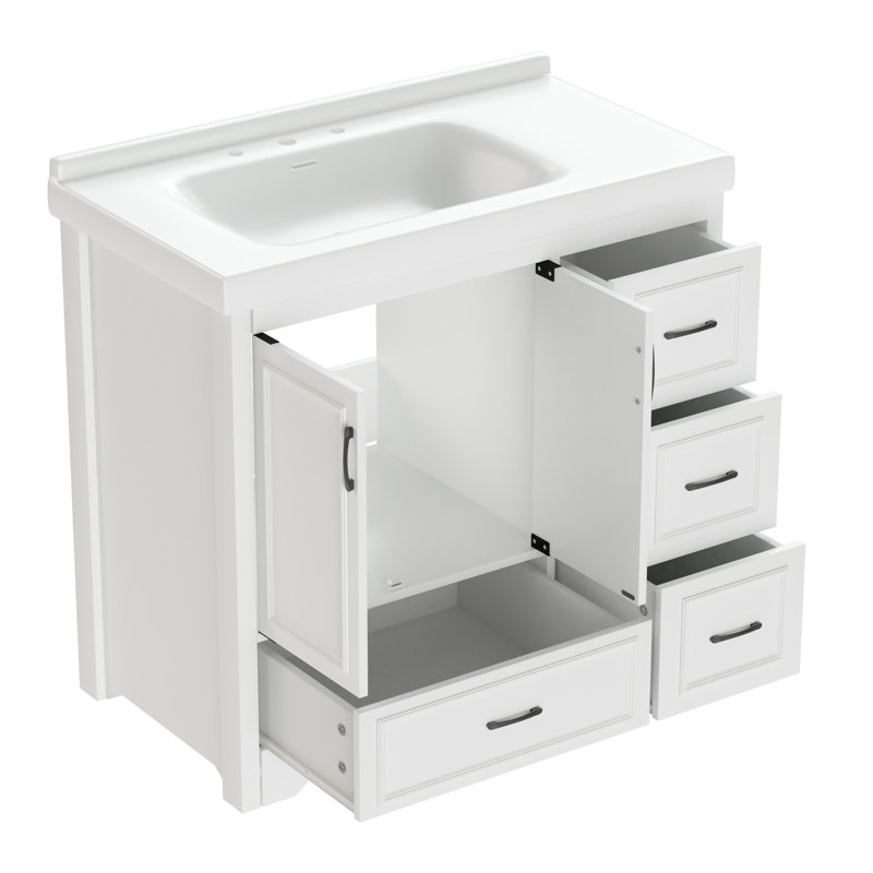 Armoire de meuble-lavabo 36 po avec lavabo simple en céramique 36 po