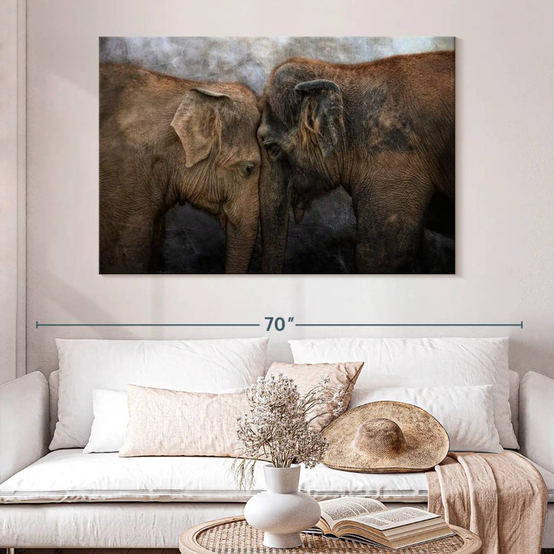 «Brampt Elephant Young Love», H 34 po x l 51 po