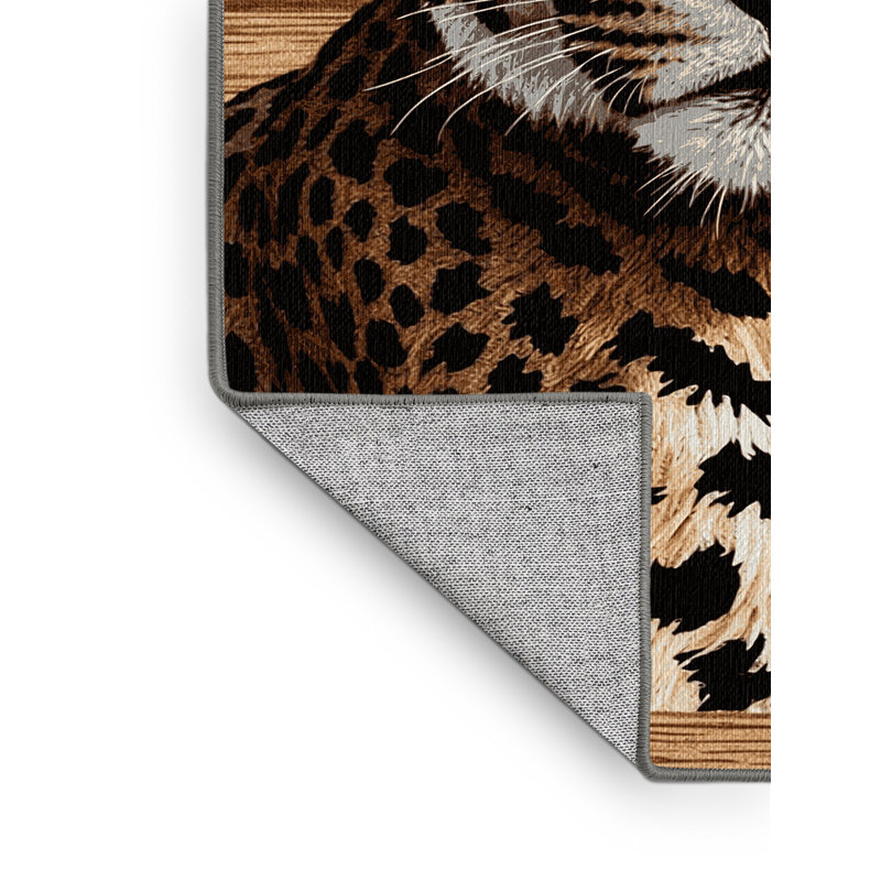  Tapis lavable guépard des grands chats du Kenya, Carré 7 pi