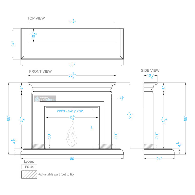 Napa Fireplace Surround, Old World Beige