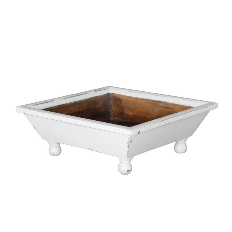 Boîte de planteur carré, blanc