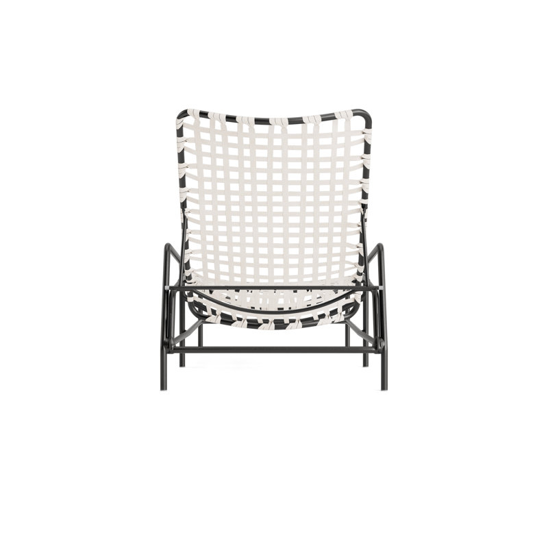 Kantan Outdoor Chaise Lounge, White/Textured Pewter