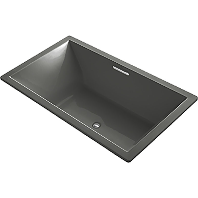 Underscore 60" x 32" Drop In Soaking Acrylic Bathtub, Thunder Gray, 21" H x 42" W x 72" D