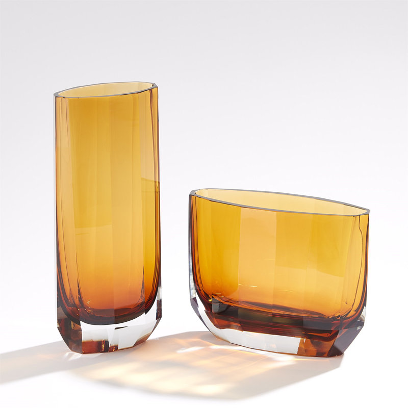 Jewel Vase-Tall, Yellow