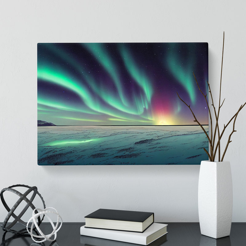 Effervescent Northern Lights - Wrapped Canvas, 35cm H x 50cm W x 3cm D