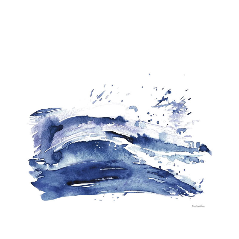 Coastal Splash I by Mercedes Lopez Charro - Wrapped Canvas Painting, 30.48 cm H x 30.48 cm W