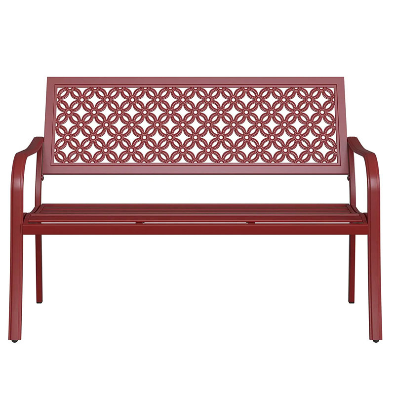 Upholstered Bench, Cherry Red