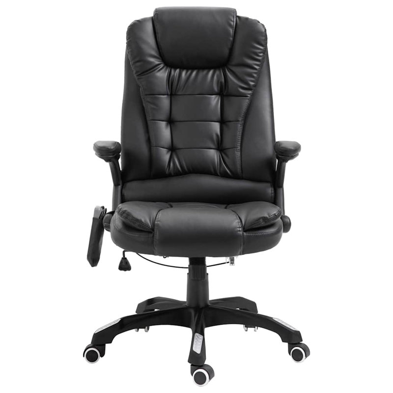 Massage Office Chair Black Faux Leather