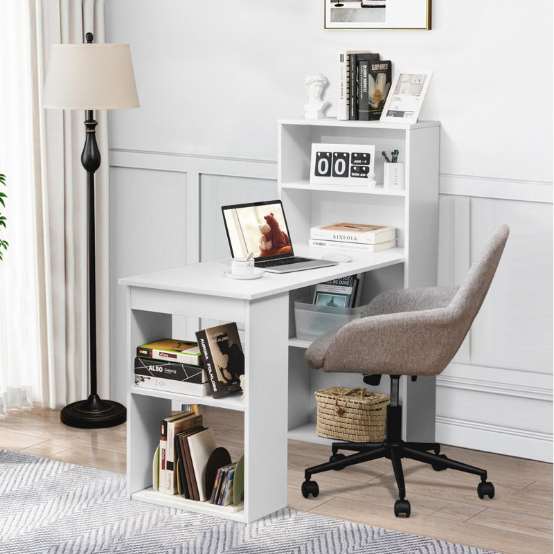 Darryus Computer Desk, White