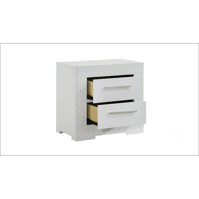 Modern Style 2-Drawer Night Stand