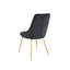 Chaise d'appoint, velours jaune avec pieds noirs-87543332-87543325