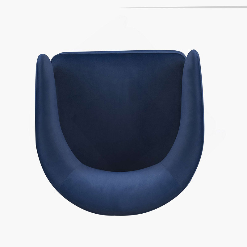 Chaises de salle à manger modernes de 4 pièces, rembourrées en tissu, pour la salle à manger, la cuisine, le restaurant, bleu (seulement les chaises)